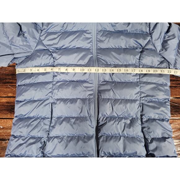 Eddie Bauer Women's EB650 Hooded Down Puffer Jacket Powder Blue XL - Picture 4 of 9